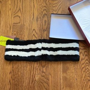 NWT Etro rabbit fur collar scarf